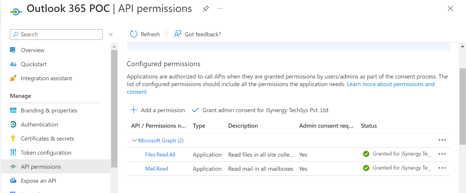 Microsoft Outlook Permissions
